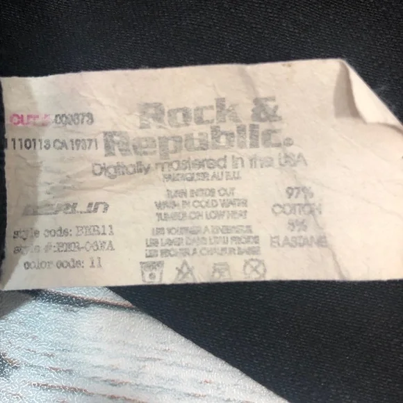 Rock & Republic Black Skinny Jeans 28 - Picture 5 of 10